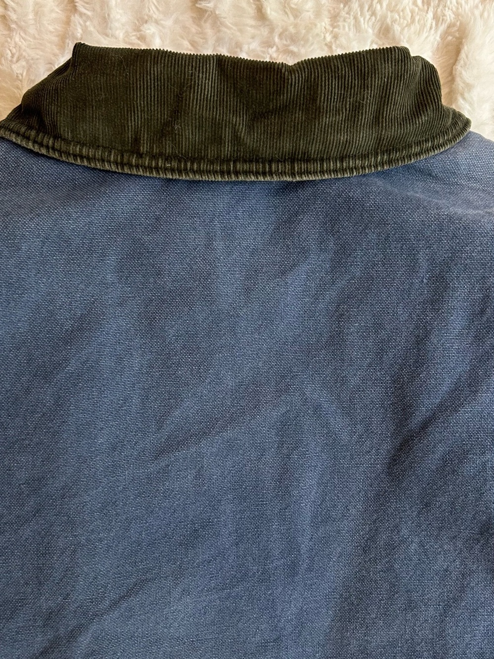 Made in USA LL Bean Vintage Chore Coat Barn Jacket Blue Womens M - Picture 15 of 16